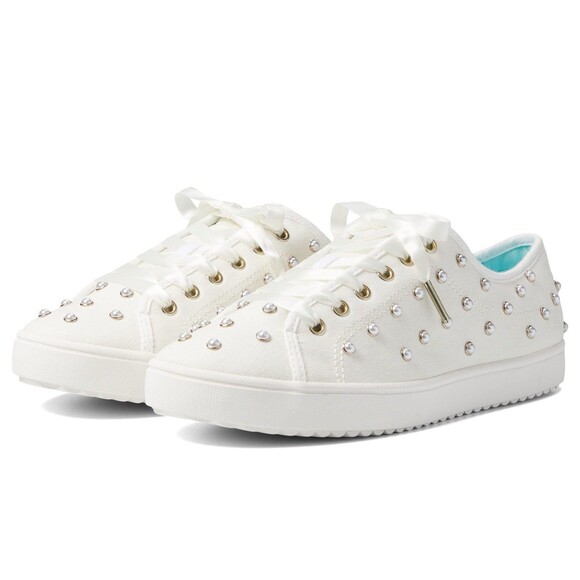 kate spade new york Shoes - Kate Spade Women's White Match Imitation Pearls Sneakers 8.5 MSRP $225 NWOT
